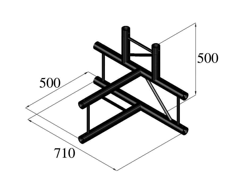 ALUTRUSS BILOCK BQ2-SPAT42V 4-Weg T-Stck sw