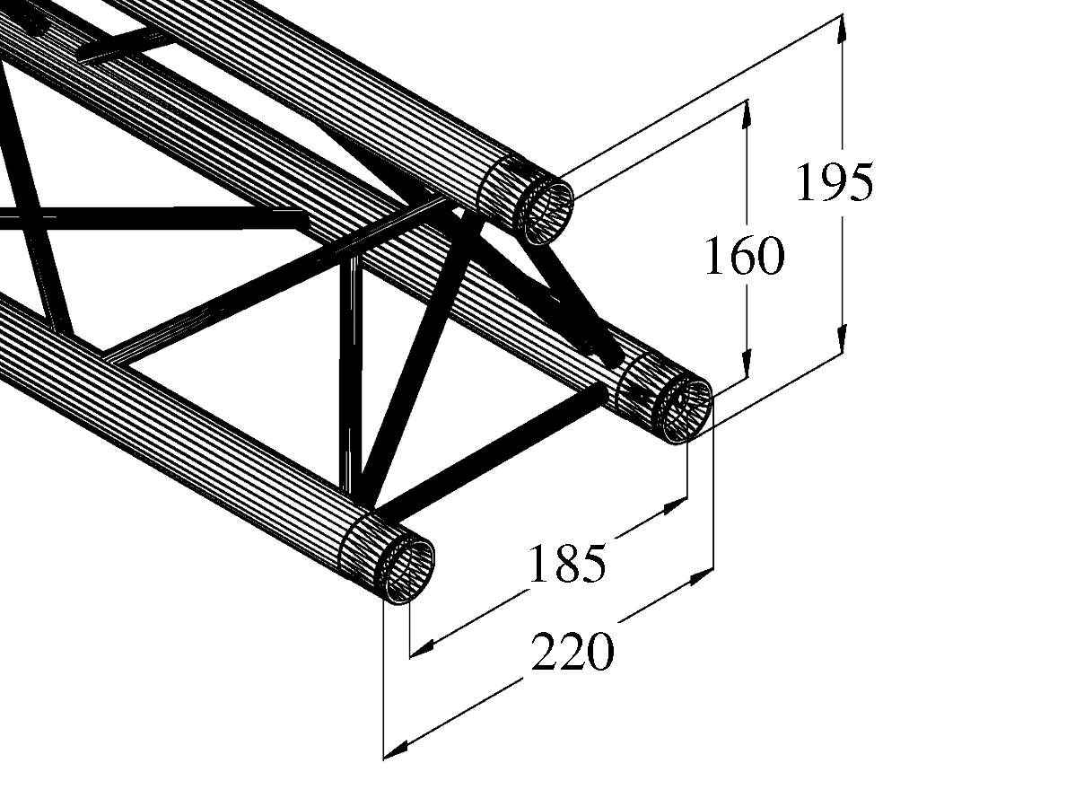 ALUTRUSS DECOLOCK DQ3-S3000 3-Punkt-Traverse sw