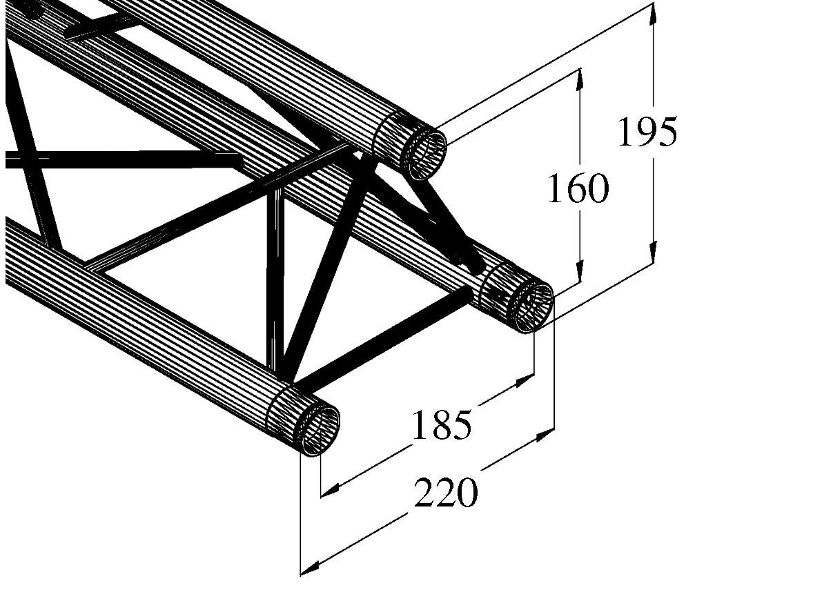 ALUTRUSS DECOLOCK DQ3-S750 3-Punkt-Traverse sw unter ALUTRUSS