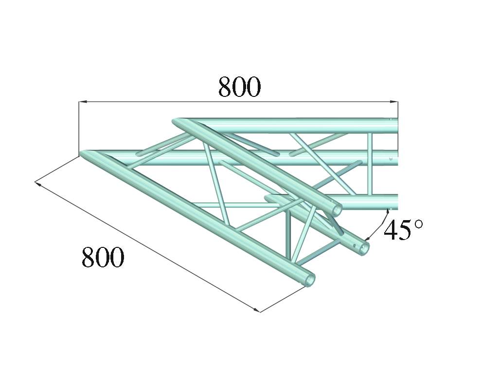 ALUTRUSS DECOLOCK DQ3-SPAC19 2-Weg Ecke 45- sw