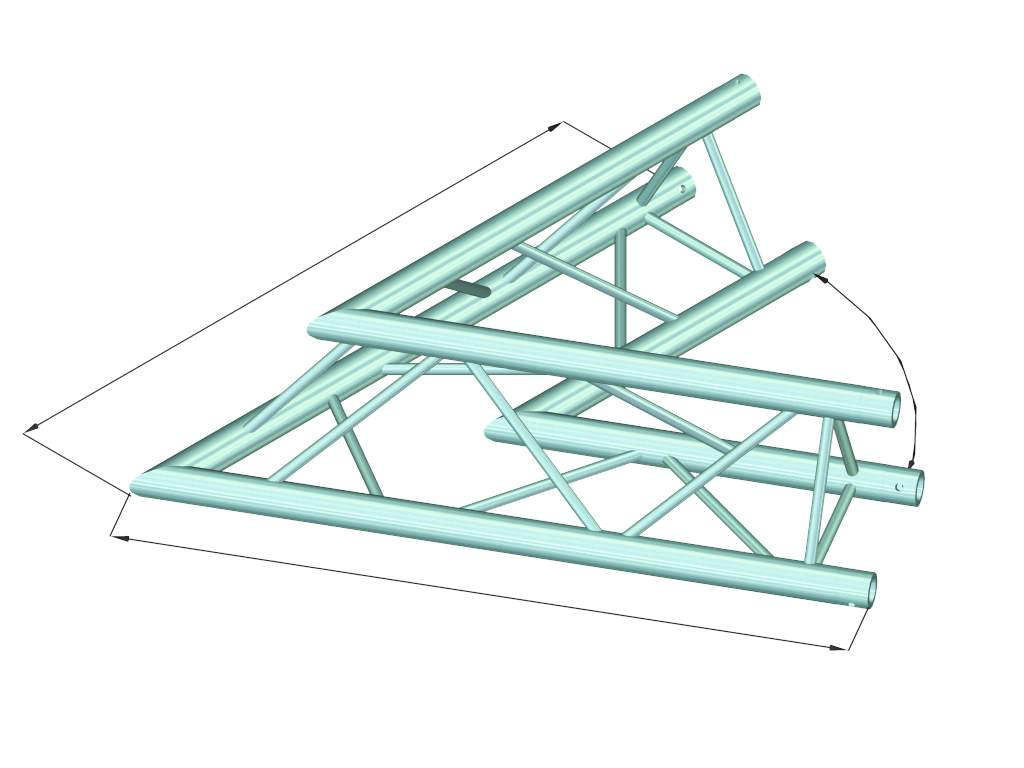 ALUTRUSS DECOLOCK DQ3-SPAC20 2-Weg Ecke 60- sw