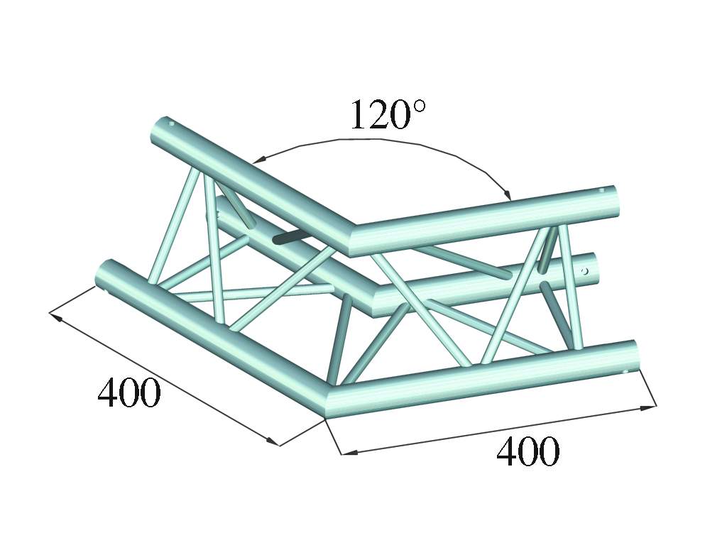 ALUTRUSS DECOLOCK DQ3-SPAC22 2-Weg Ecke 120- sw