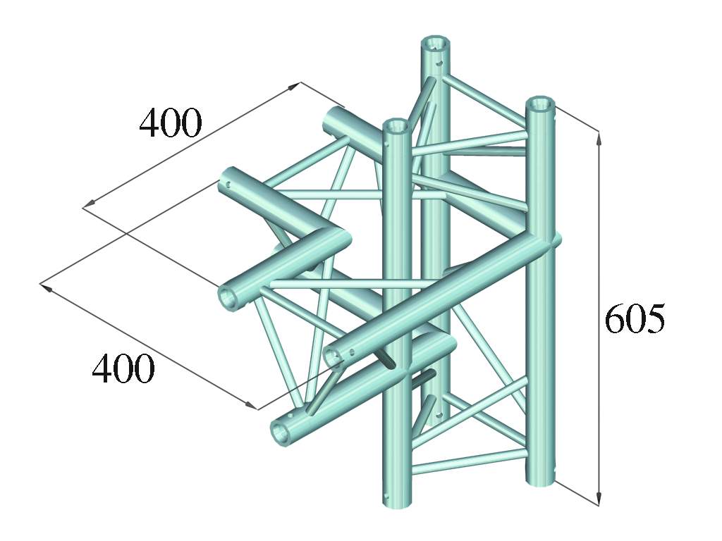 ALUTRUSS DECOLOCK DQ3-SPAC44 4-Weg Ecke links sw