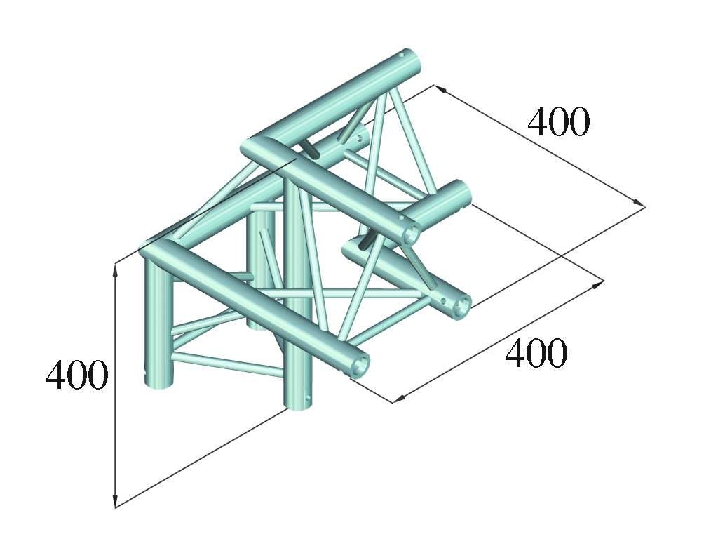 ALUTRUSS DECOLOCK DQ3-SPAL31 3-Weg Ecke 90- sw