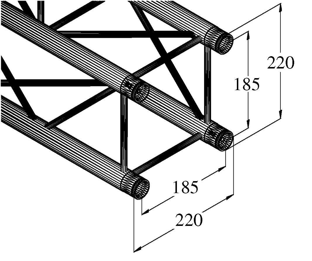 ALUTRUSS DECOLOCK DQ4-S500 4-Punkt-Traverse sw