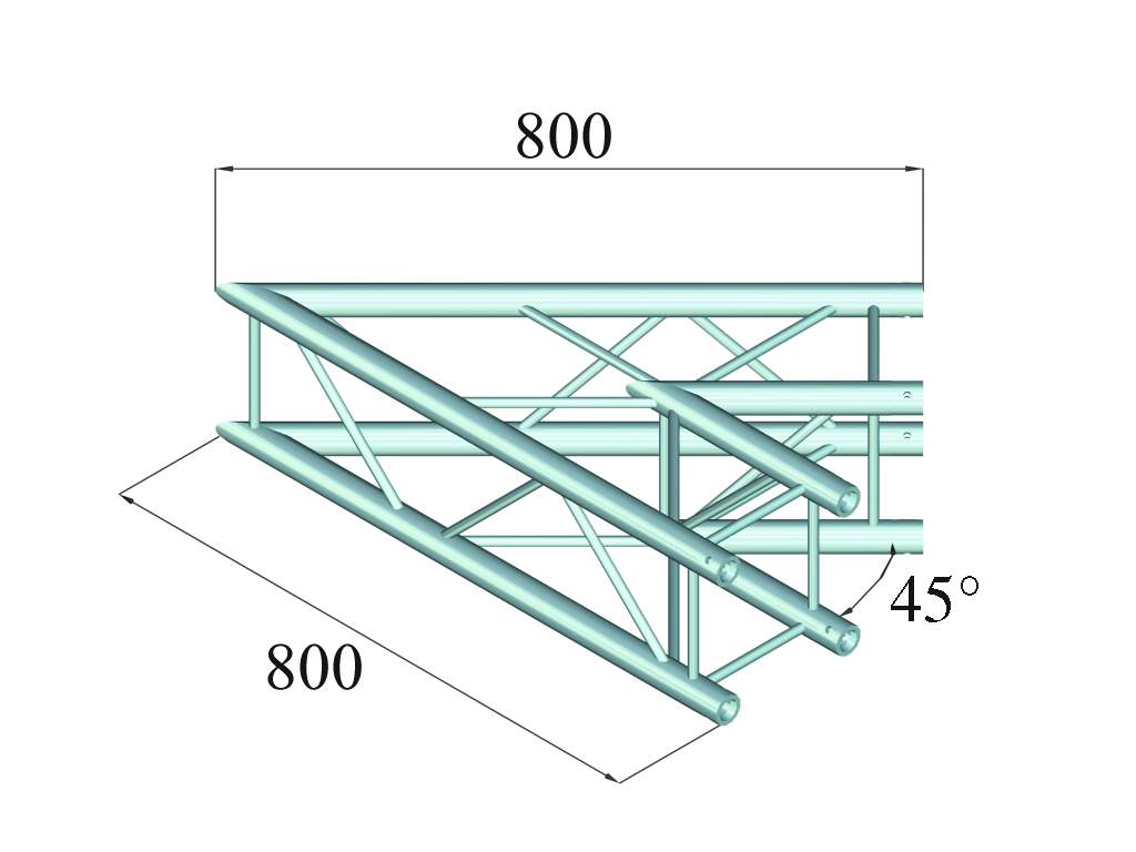 ALUTRUSS DECOLOCK DQ4-SPAC19 2-Weg Ecke 45- sw