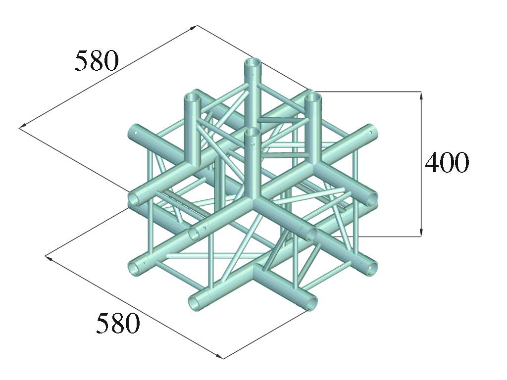 ALUTRUSS DECOLOCK DQ4-SPAT51 5-Weg Ecke sw