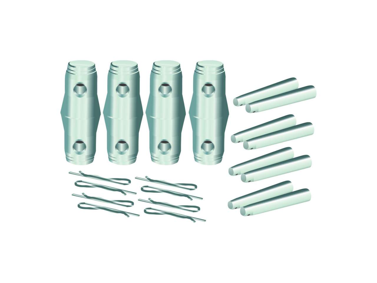 ALUTRUSS QUADLOCK Satz Verb-konus-Zapfen-Splint