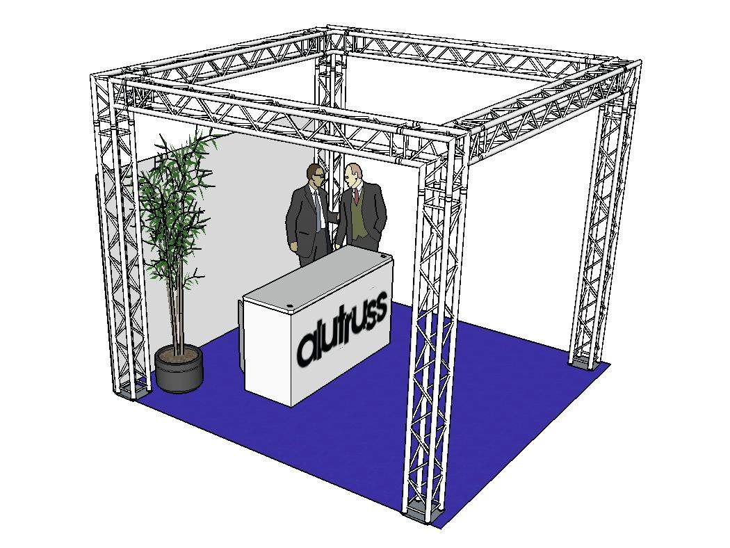 ALUTRUSS Traversenset QUADLOCK 6082 Quadrat 4x4x3-5m (BxTxH)