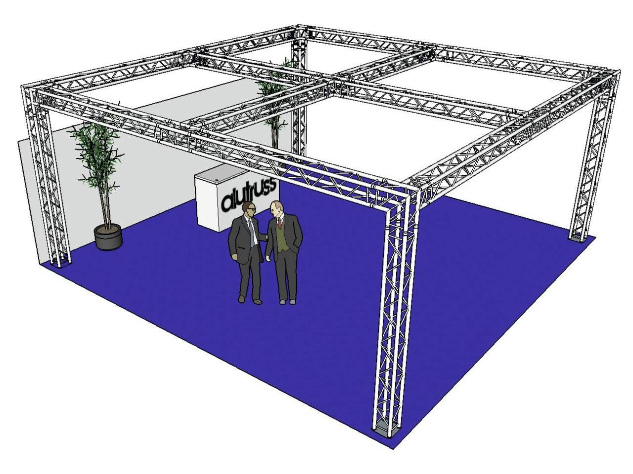 ALUTRUSS Traversenset QUADLOCK 6082 Quadrat 7-71x7-71x3-5m (BxTxH)