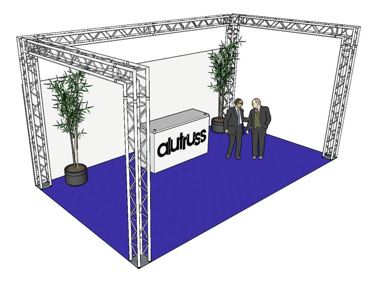 ALUTRUSS Traversenset QUADLOCK 6082 U-Form 7x4x3-5m (BxTxH)