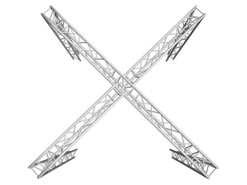 ALUTRUSS Traversenset TRILOCK 6082 X-Messestand 6-71x6-71x3m (BxTxH)