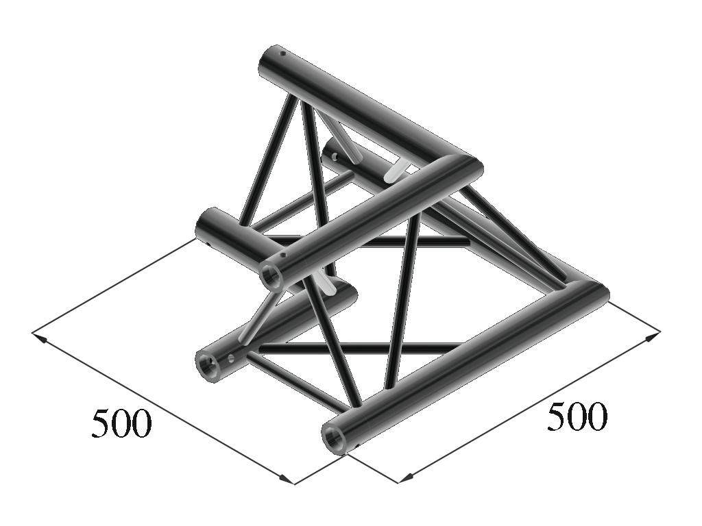 ALUTRUSS TRILOCK S-PAC 21 2-Weg-Ecke 90- schwarz