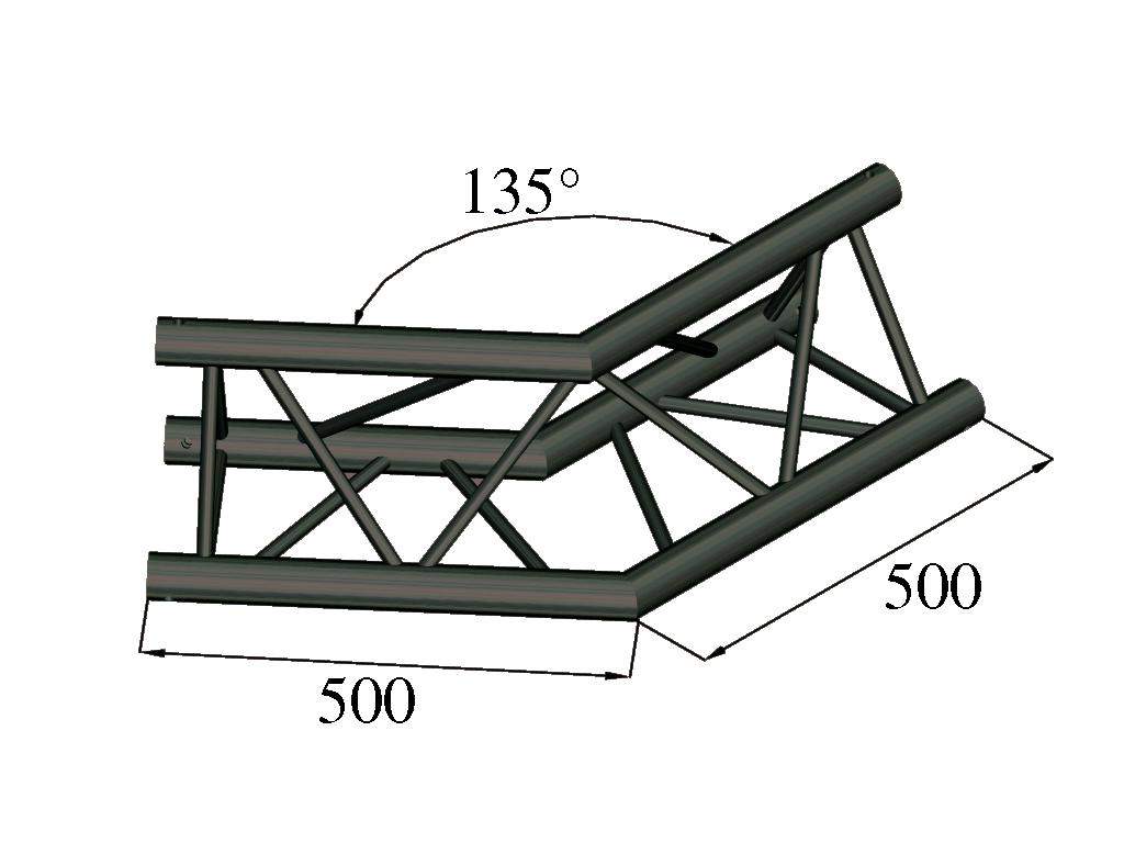 ALUTRUSS TRILOCK S-PAC 23 2-Weg-Ecke 135-schwarz