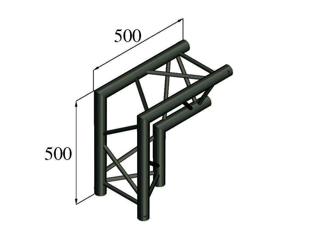 ALUTRUSS TRILOCK S-PAC 25 2-Weg-Ecke 90- schwarz