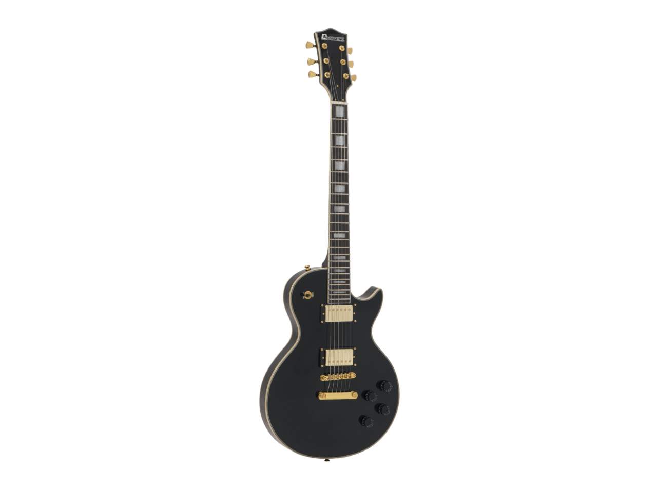 DIMAVERY LP-530 E-Gitarre- schwarz-gold