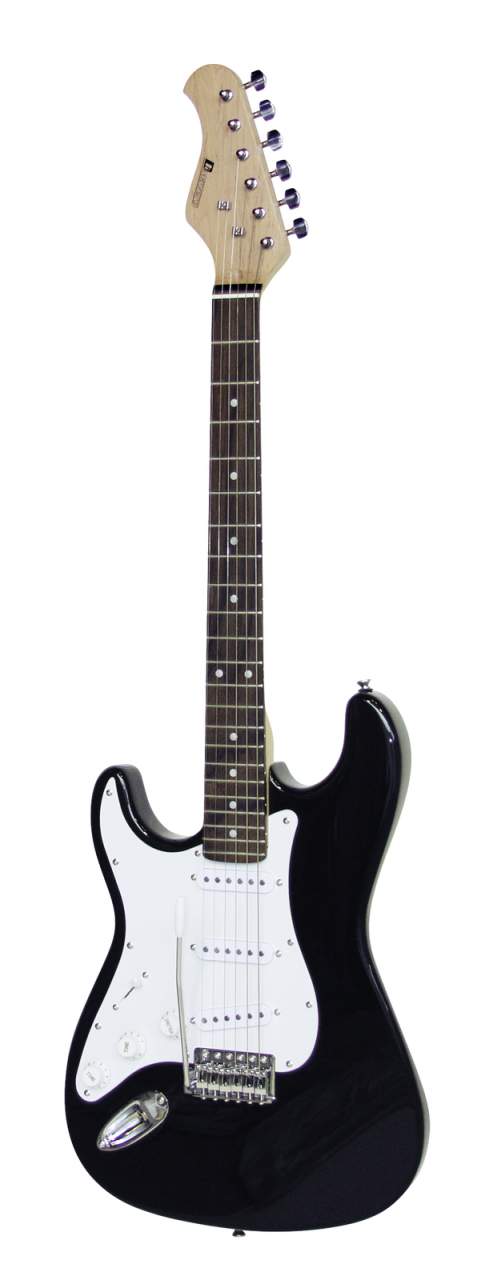 DIMAVERY ST-203 E-Gitarre LH- schwarz