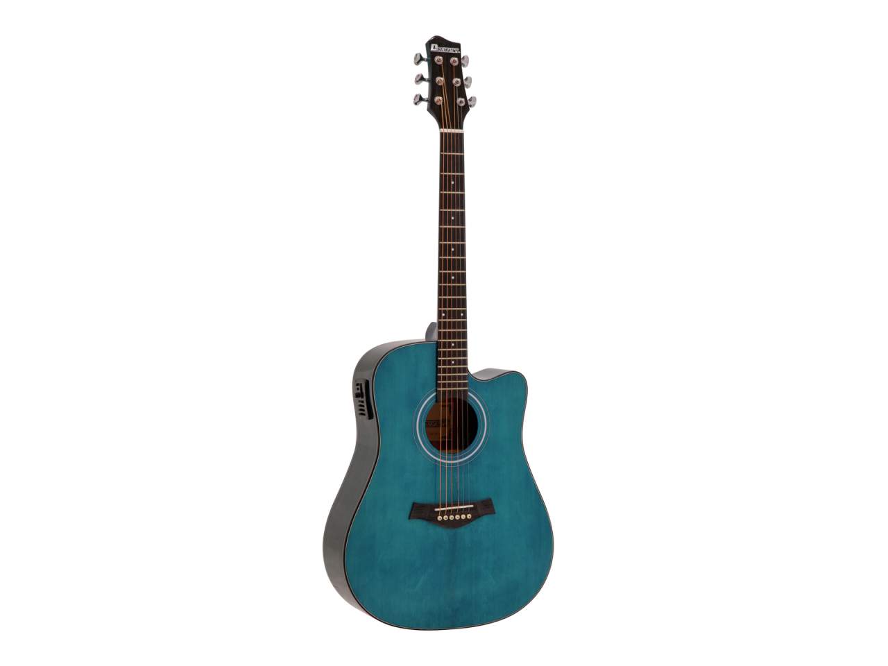 DIMAVERY STW-90 Westerngitarre- crystal blue