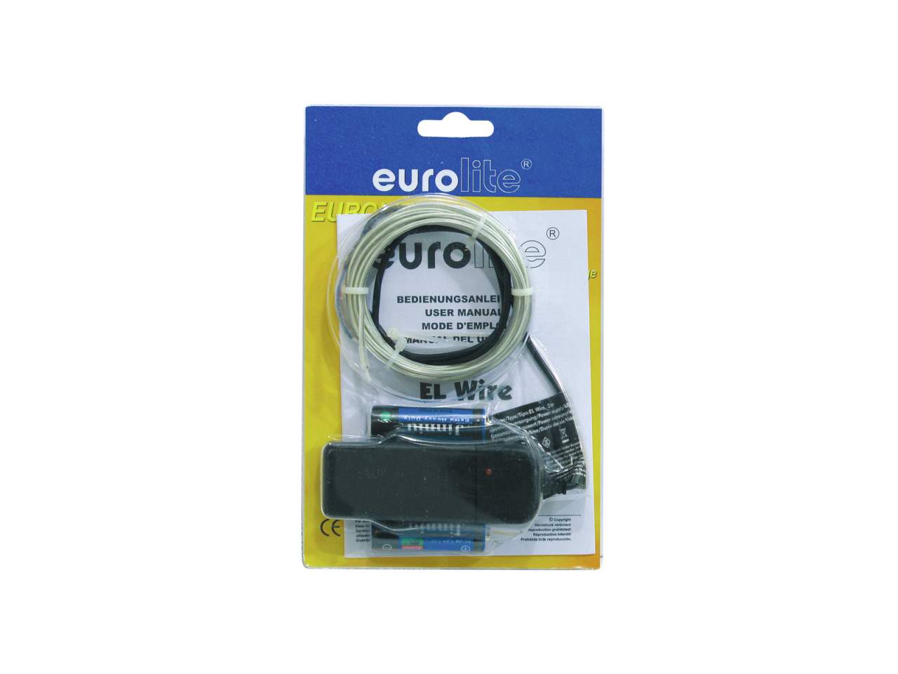 EUROLITE EL-Schnur 2mm- 2m- hellblau