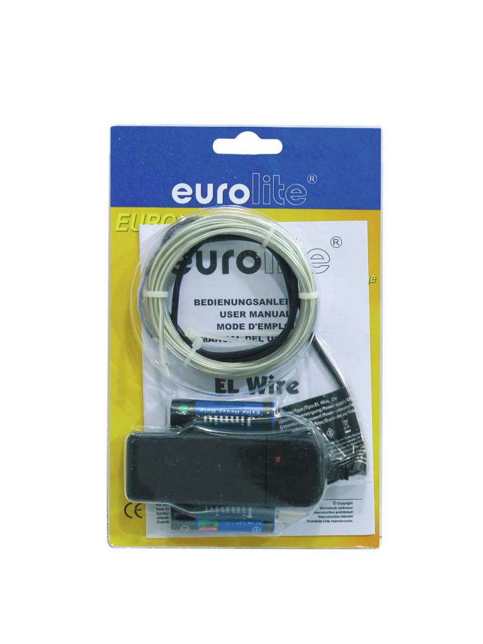 EUROLITE EL-Schnur 2mm- 2m- weiss- 6400K