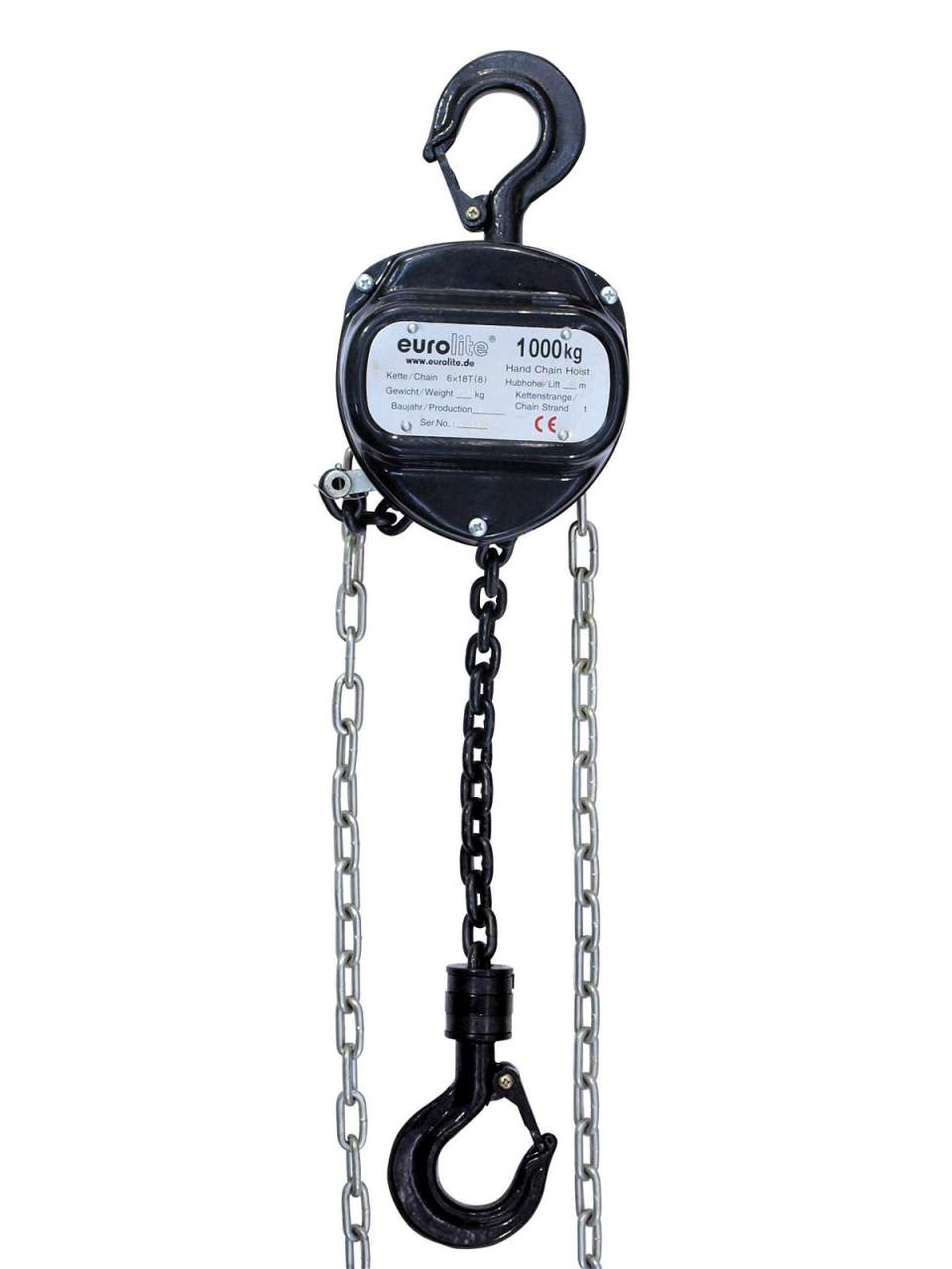 EUROLITE Kettenzug 10M-1-0T schwarz