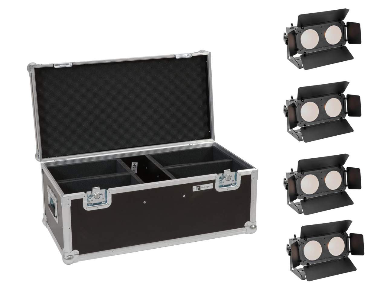 EUROLITE Set 4x LED CBB-2 WW-CW Fairlight + Case