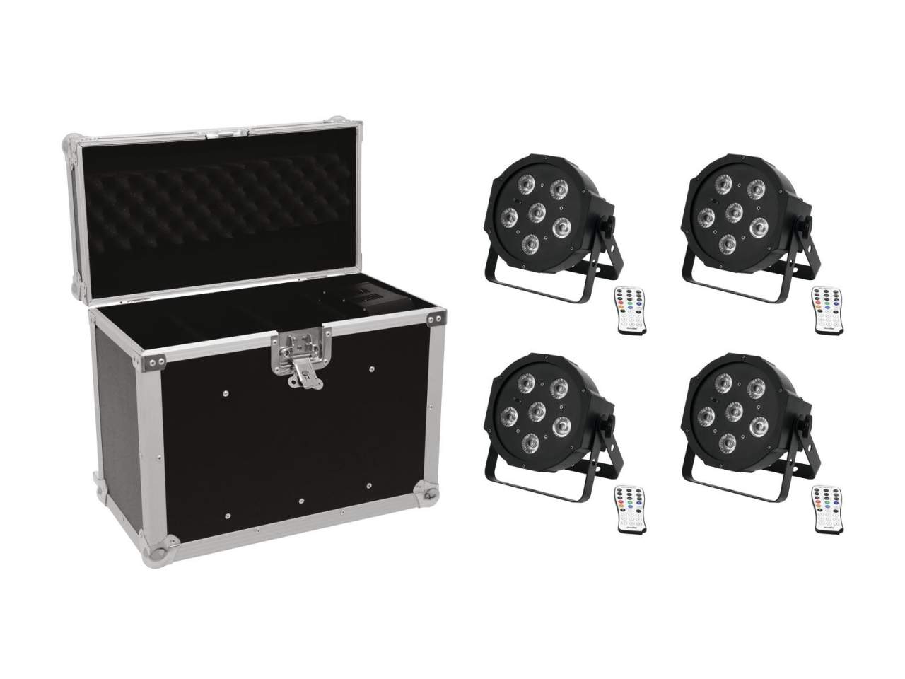 EUROLITE Set 4x LED SLS-603 + Case EC-SL4M Grsse M