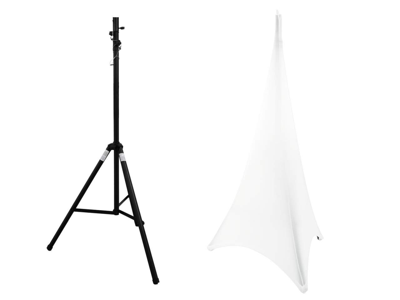 EUROLITE Set STV-40S-WOT Stahlstativ + Stativsegel weiss