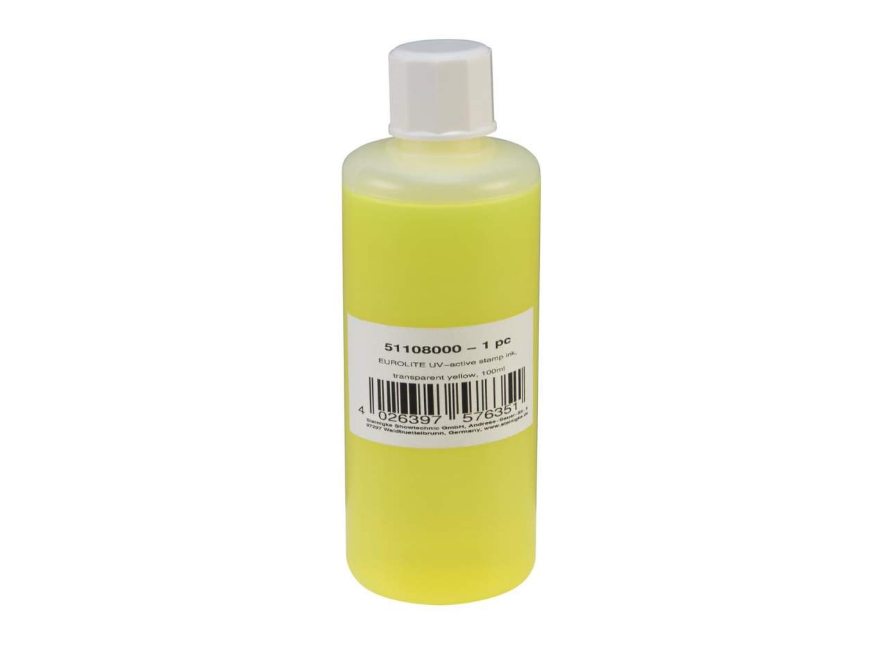 EUROLITE UV-aktive Stempelfarbe- transparent gelb- 100ml unter EUROLITE