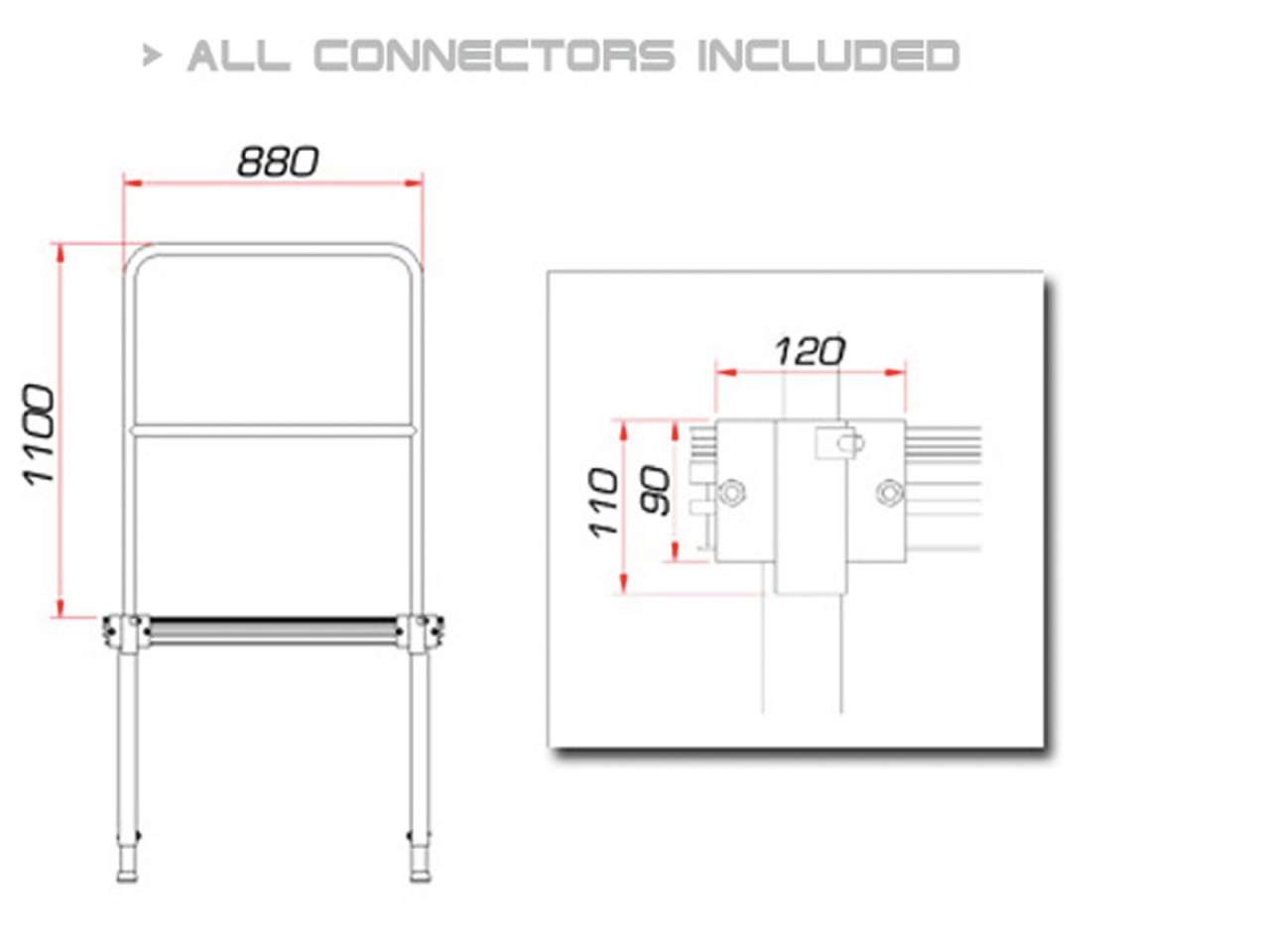 GUIL TMQ-01-440 Bhnengelnder 88cm (Aluminiumversion)