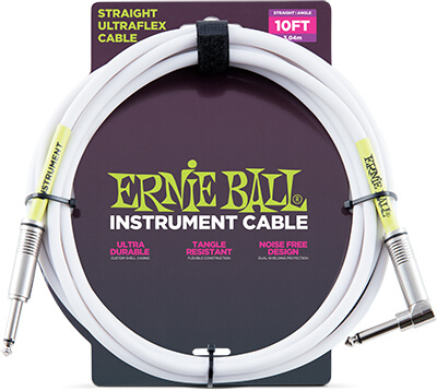 Instrumentenkabel Ernie Ball EB6045 White 9-14 Meter