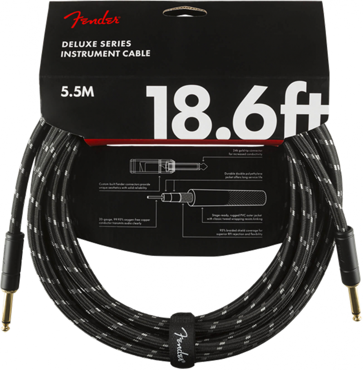 Instrumentenkabel Fender Deluxe Serie BTWD 5-5 Meter