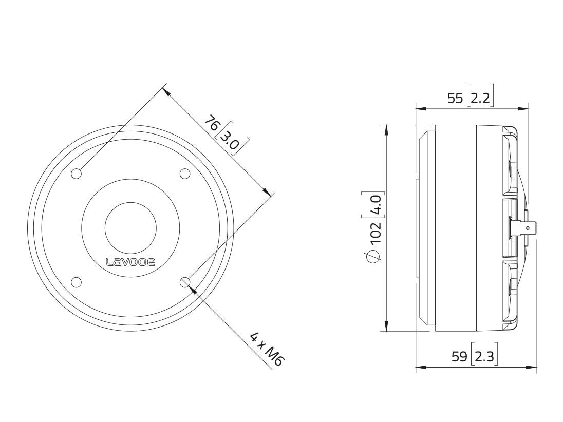 LAVOCE DF10-17LM 1 Kompressionstreiber- Ferrit