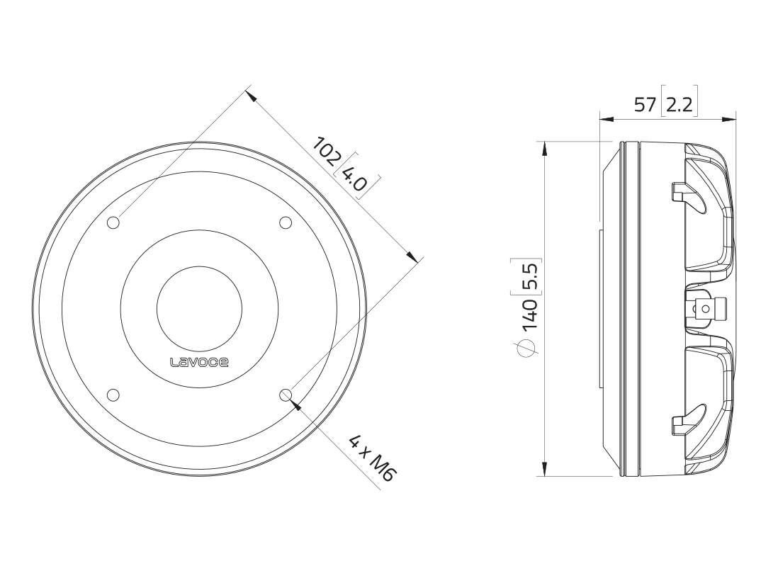 LAVOCE DN14-40T 1-4 Kompressionstreiber- Neodym