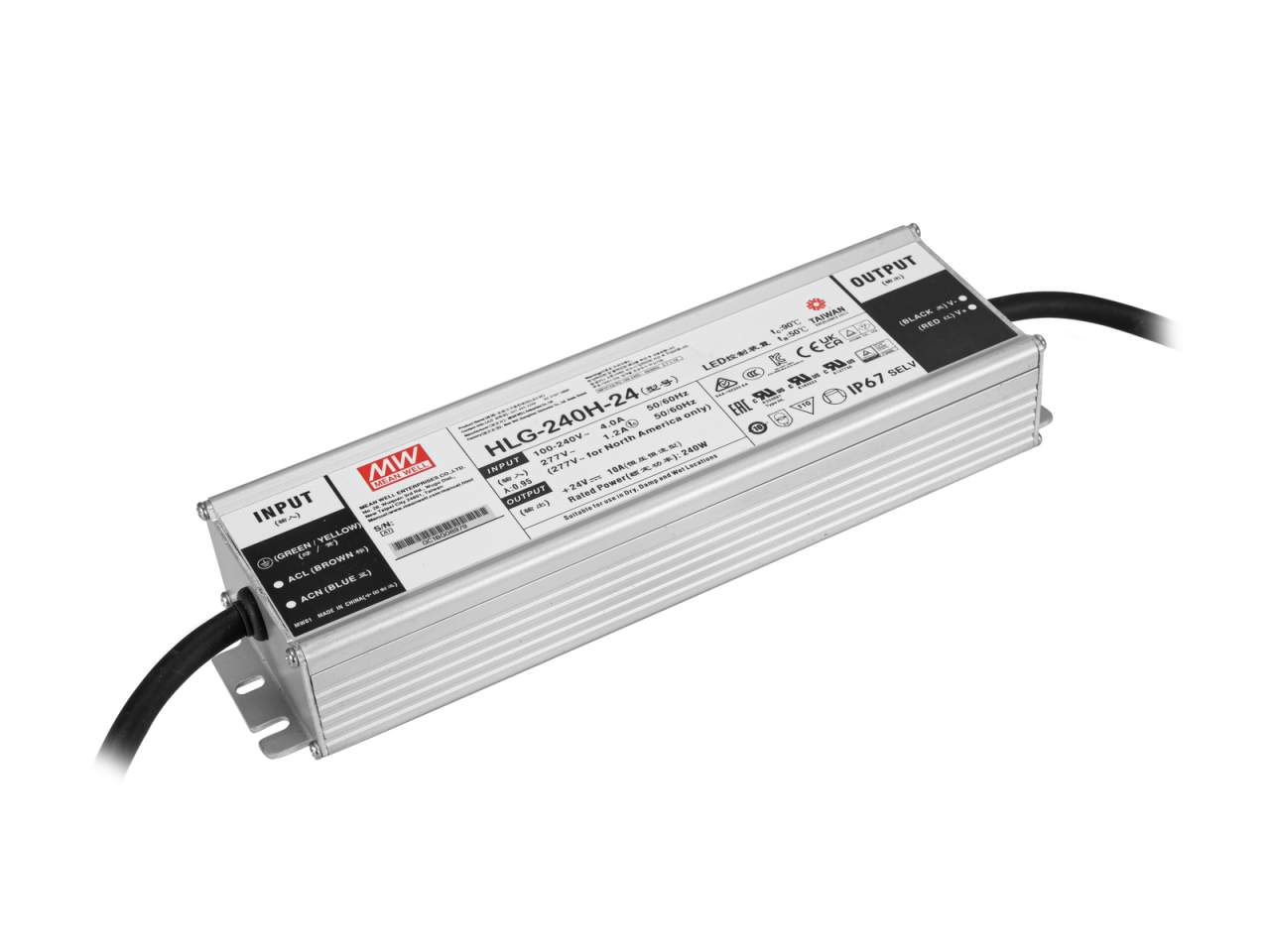 MEANWELL LED-Netzteil 240W - 24V IP67