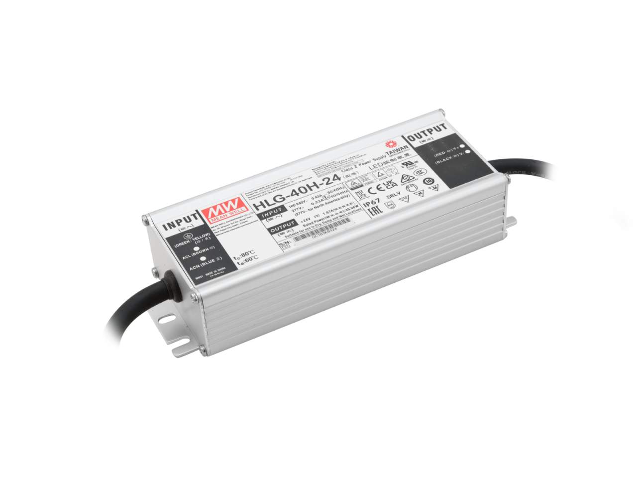 MEANWELL LED-Netzteil 40W - 24V IP67
