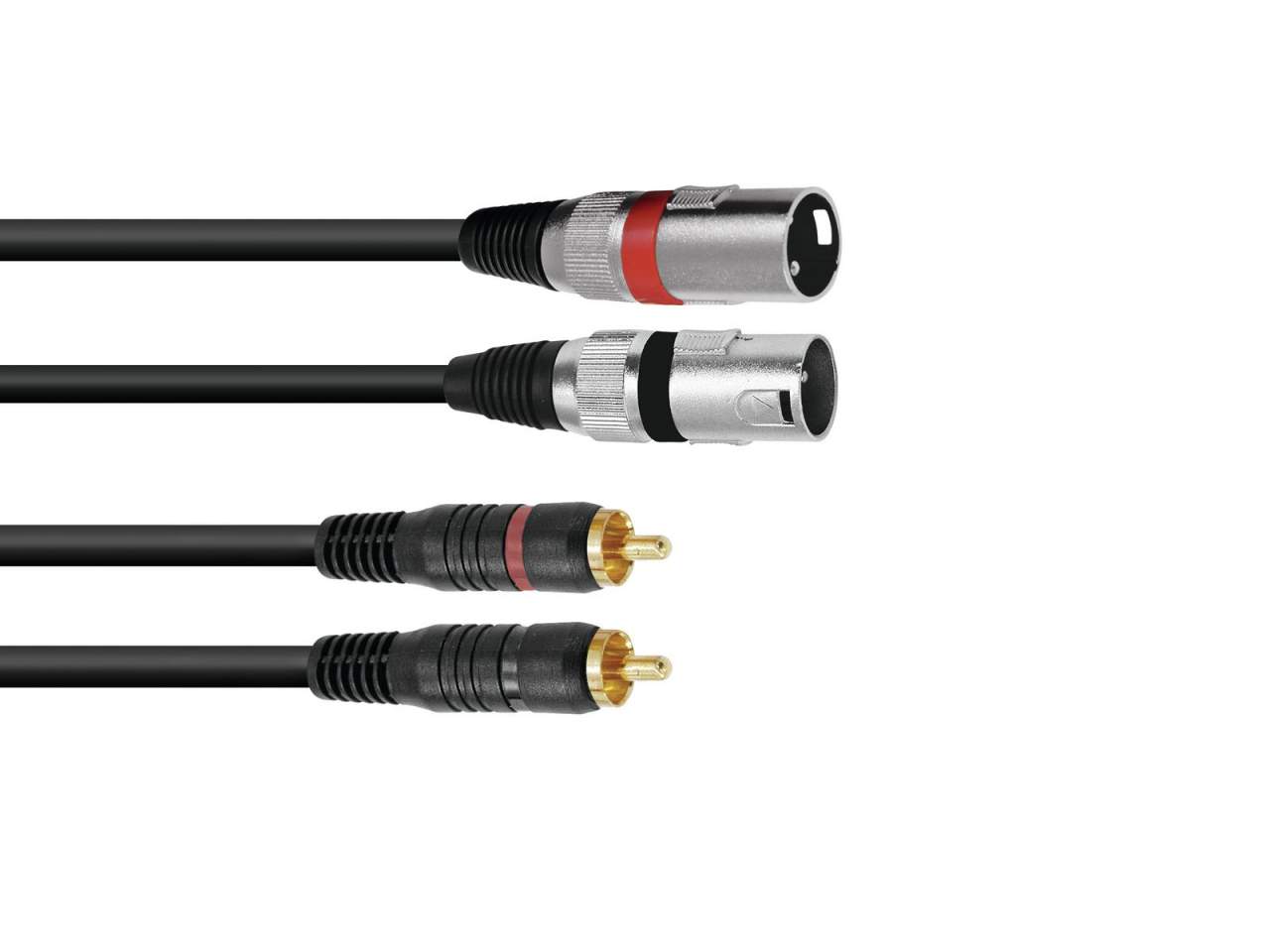 OMNITRONIC Adapterkabel 2xXLR(M)-2xCinch 6m sw