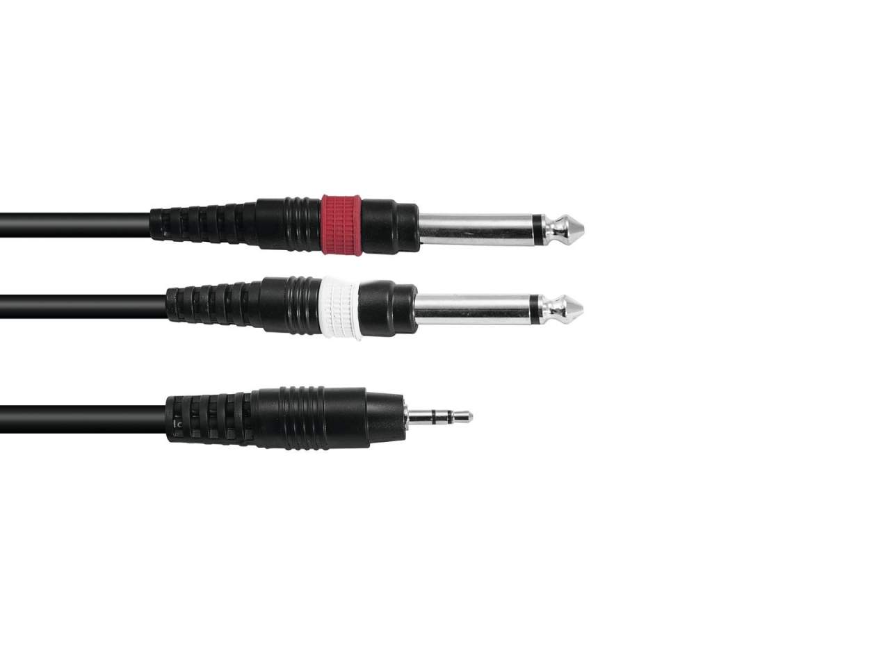 OMNITRONIC Adapterkabel 3-5 Klinke-2xKlinke 6m sw