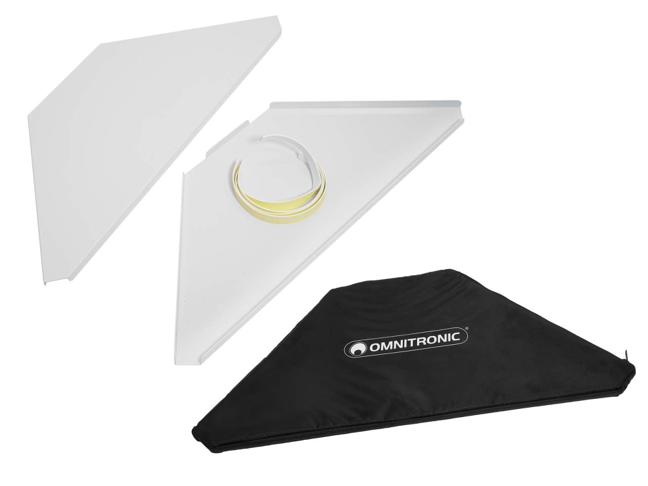 OMNITRONIC Eckplatten inkl- Tasche fr Mobile DJ Stand ws