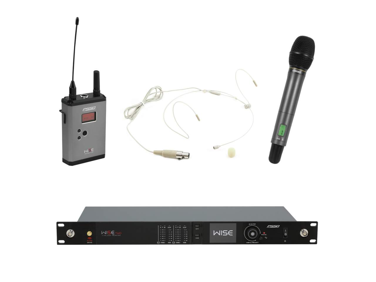 PSSO Set WISE TWO + Dyn- Funkmikrofon + BP + Headset 823-832-863-865MHz