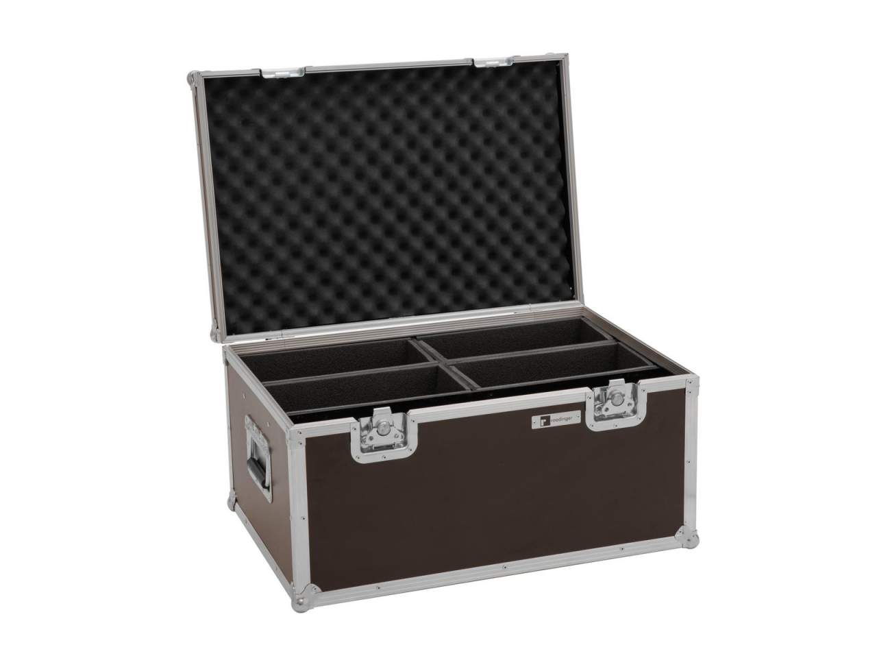 ROADINGER Flightcase 4x LED 4-7C-12 Silent Slim Spot