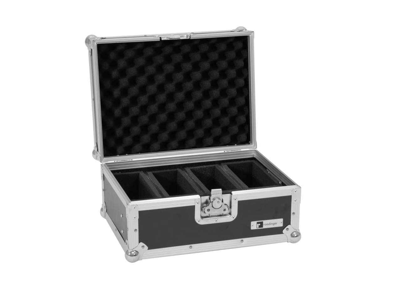 ROADINGER Flightcase EC-4AC 4x AKKU Flat Light Serie