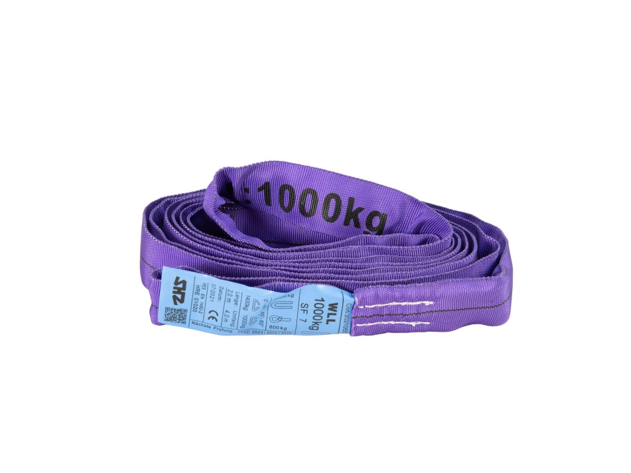 SHZ Rundschlinge Lnge 2m - 1000kg nach EN 1492-2 SF7 violett