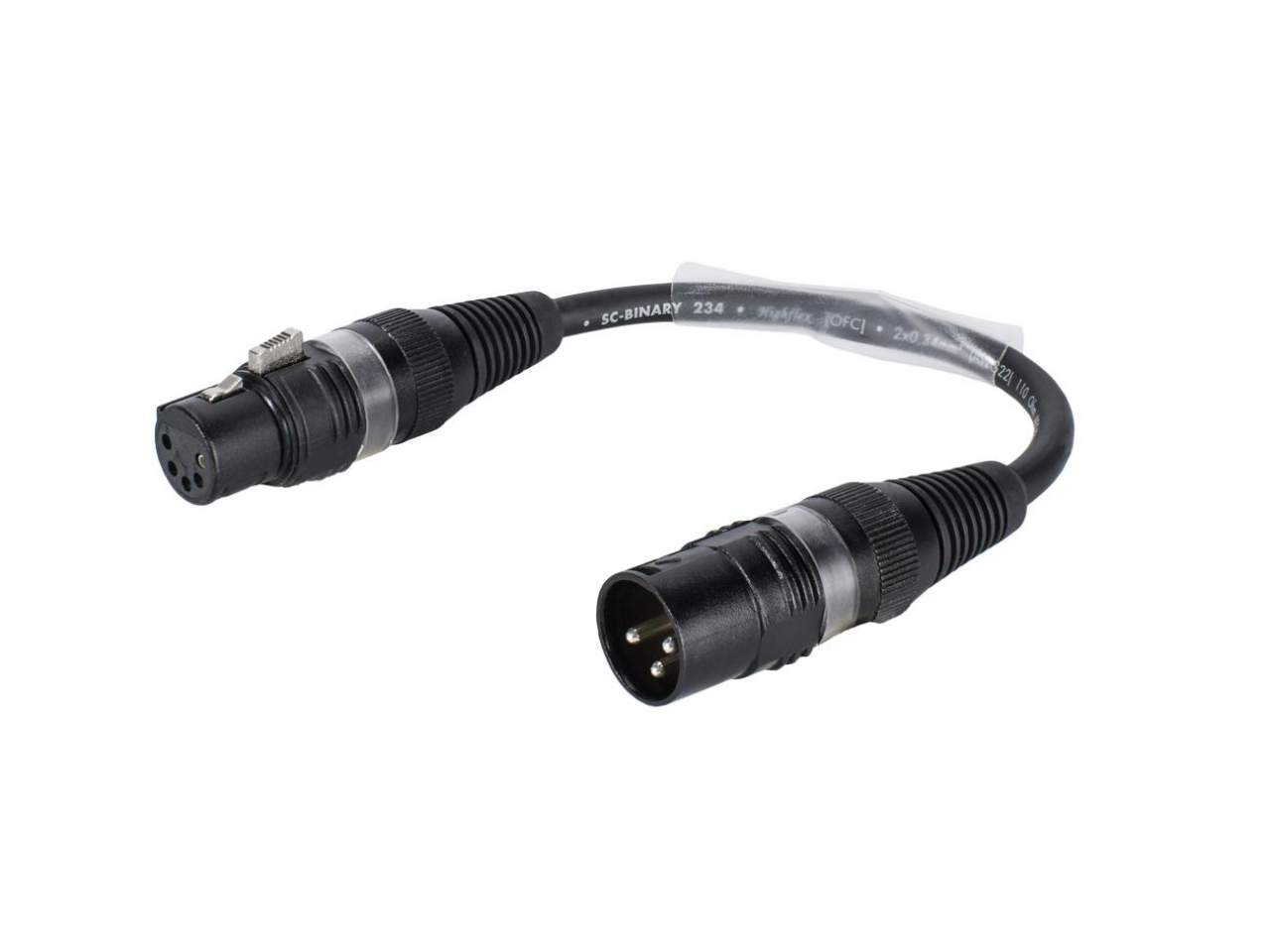 SOMMER CABLE Adapterkabel 3pol XLR(M)-5pol XLR(F) sw