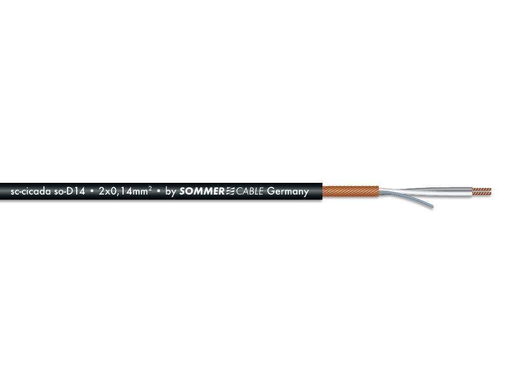 SOMMER CABLE Mikrofonkabel 2x0-14 100m sw SC-CICADA