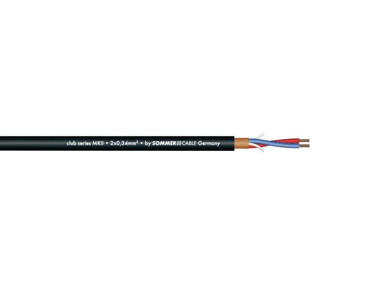 SOMMER CABLE Mikrofonkabel 2x0-34 100m sw CLUB SERIES