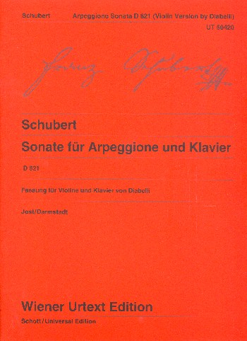 Sonate fr Arpeggione und Klavier D821 unter Universal Edition