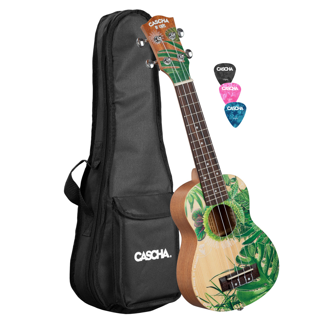 Sopran Ukulele Cascha Art Series Leafy